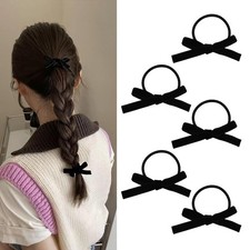 Hair Ties with Small Bows for Women Girls Bowknot Elastic Hair Tie Halloween ...