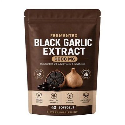 Fermented Black Garlic Extract, Natural Odorless Aged Garlic Supplements
