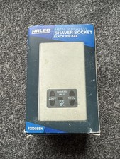 Arlec Metal Screwless Shaver Socket Black Nickel - BRAND NEW BOXED