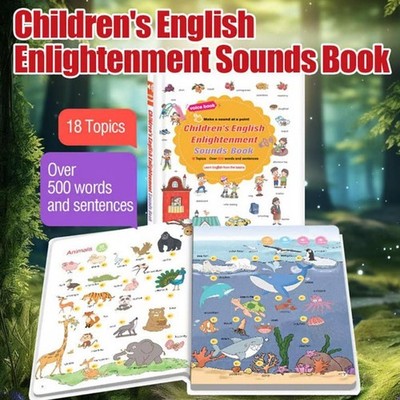 500-Word Audio Learning Book, English Words Sound Book For Kids E1R8