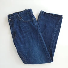 Levis 42x32 527 Low Rise Bootcut Dark Wash 100% Cotton Denim Mens Jeans