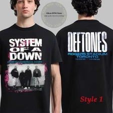 System Of A Down X Deftones Toronto Canada 2025 On Sep 3 And 5 2025  T-Shirt