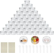 70 Pcs Cosmetic Jars, 5 ML Sample Pots For Cosmetics, Transparent Travel Pots