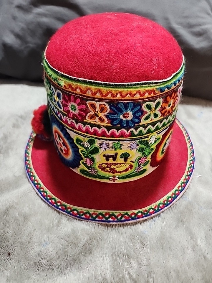 Sombrero Bowler Tradicional Cuzco Perú/Boliviana La Paz, ¿Bombin? Lana hecha a mano