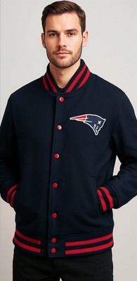 NFL Official Jacket   New England Patriots   XXL (Fits US XL)   Wool Blend, Rare