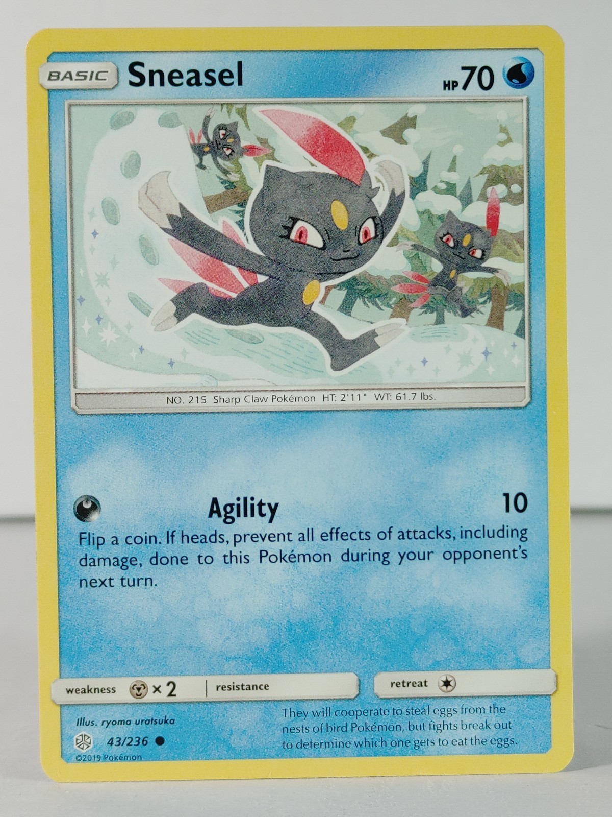 Sneasel - SM: Cosmic Eclipse #43 - POKEMON - NM -singles