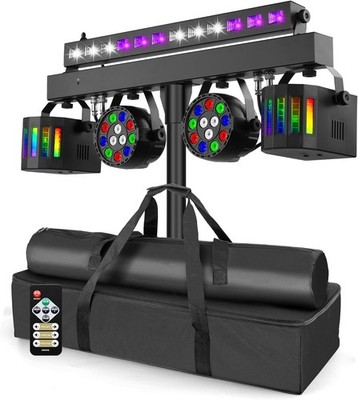 DJ Lights Stand for Parties - Professional 5in1 LED DJ Lighting System with