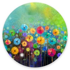 Mouse Pad, Watercolor Floral Mouse Pads with Design, Round Washable Cloth Per...