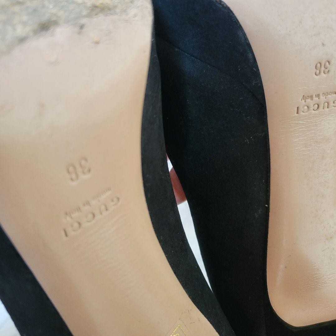 Gucci Pumps Round toe Heels Shoes Black Suede Size 36 US About6 For Women thumbnail 10