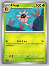 Lileep 005/142 Stellar Crown Pokemon TCG Card Common Grass Type Stage 1 Sea Lily
