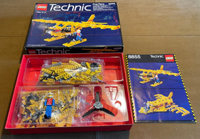 LEGO TECHNIC 8855 Yellow Propeller Seaplane Original Box & Instructions G-VG