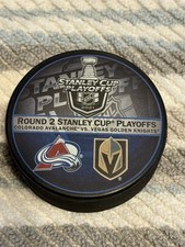 NHL 2021 Stanley Cup Playoffs Avalanche vs. Golden Knights Official Hockey Puck