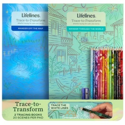 Lifelines 11.25''x8.75'' Tracing Art Pad with Colored Pencils