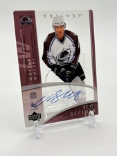 2007-08 UPPER DECK TRILOGY WOJTEK WOLSKI AUTO UD ICE SCRIPTS SIGNATURE AVALANCHE