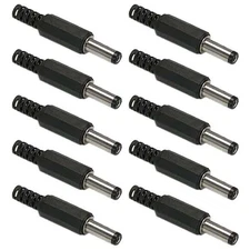 10 Pcs 2.1/5.5mm DC 12V Power Supply Cable Cord Male Plug Adapter Connector