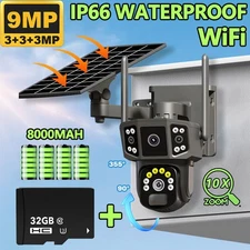 Camara De Seguridad 4K HD Solar Inalambricas Para Exterior Con Vision Nocturna