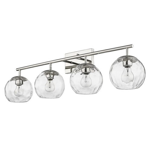 Mackenzie 4-light Polished Nickel Bath/ Vanity Fixture w/ - Picture 2 of 5