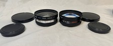 Yashica Yashikor Aux Telephoto and Wide Angle 1:4 Lens Set w/ Case Made in Japan