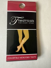 Theatricals For Every Stage Convertible Microfiber Ballet Suntan Tights Size LC