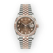 Rolex Steel and Everose Datejust 36 Watch 126...