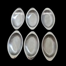 6 Bloomfield Oval Stainless Steel 18/8 Serving Casserole Gratin Plates  MG-7015