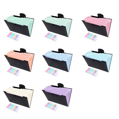 12 Pockets Expandable Document Organiser File Filing Bag for Office 12.79x9.25In