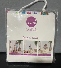 Posh Stuffable Kids Stuffed Animal/Toys Storage Bean Bag Chair Cover Medium