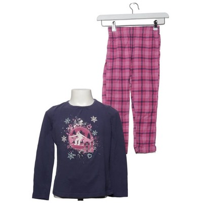 Pepperts, Pyjama, Größe: 122/128, Baumwolle, Pink/Blau, Karo, Flanell #b23
