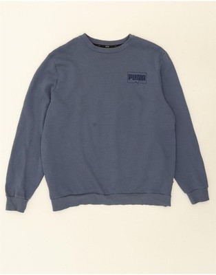 Puma Herren Sweatshirt Pullover Large Blau Baumwolle CL14