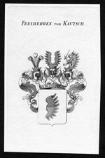 1820 - Kautsch Wappen Adel coat of arms heraldry Heraldik Kupferstich
