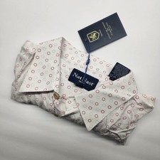 Nat Nast Shirt Bowling Hawaiian Cuban Button Down Short Sleeve - Medium M New