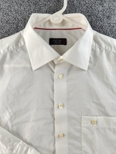 Eton 17 White Button Up Elegant Pocket Shirt Work Premium Business Men Solid