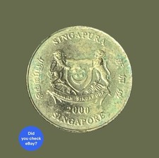 2000 Singapur 5 Cent Aluminium-Bronze Münze