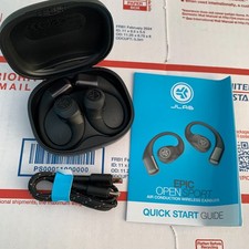 JLab - Epic Open Sport Air Conduction Wireless Earbuds - Black Excellent 