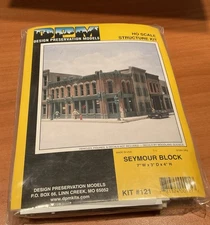 HO Train Scale - Seymour Block - Building. KIT 121 Design Preservation Model