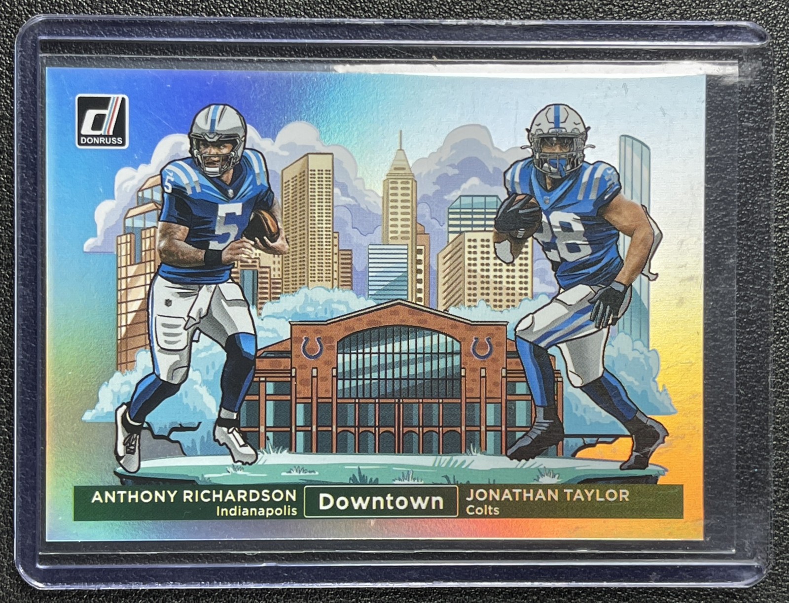 ANTHONY RICHARDSON JONATHAN TAYLOR 2024 PANINI DONRUSS 3 DUOS DUAL DOWNTOWN SP A