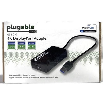 Plugable USB 3.0 4k DisplayPort Adapter Supports Monitors UHD for