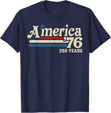 America 76 Retro 250 Years 1776 2026 250th Anniversary Usa Unisex T-shirt