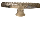 Vintage CRYSTAL  12" Footed Cake Stand Pedestal