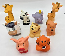 Fisher Price Little People Animals Custom Lot of 9 Farm Zoo Safari Cow Giraffe