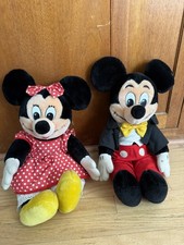 Lot of 2 VTG Disneyland Walt Disney World Minnie Mouse/Mickey Mouse Plush Stuffe