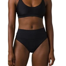 prAna Womens Large Black Aurelia Swim Bikini Bottom Swimsuit Pool Beach I19-25