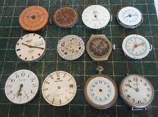 Lot of 12 Wrist Watch Movements Watches. Men's. Art Deco. Steam Punk. Used