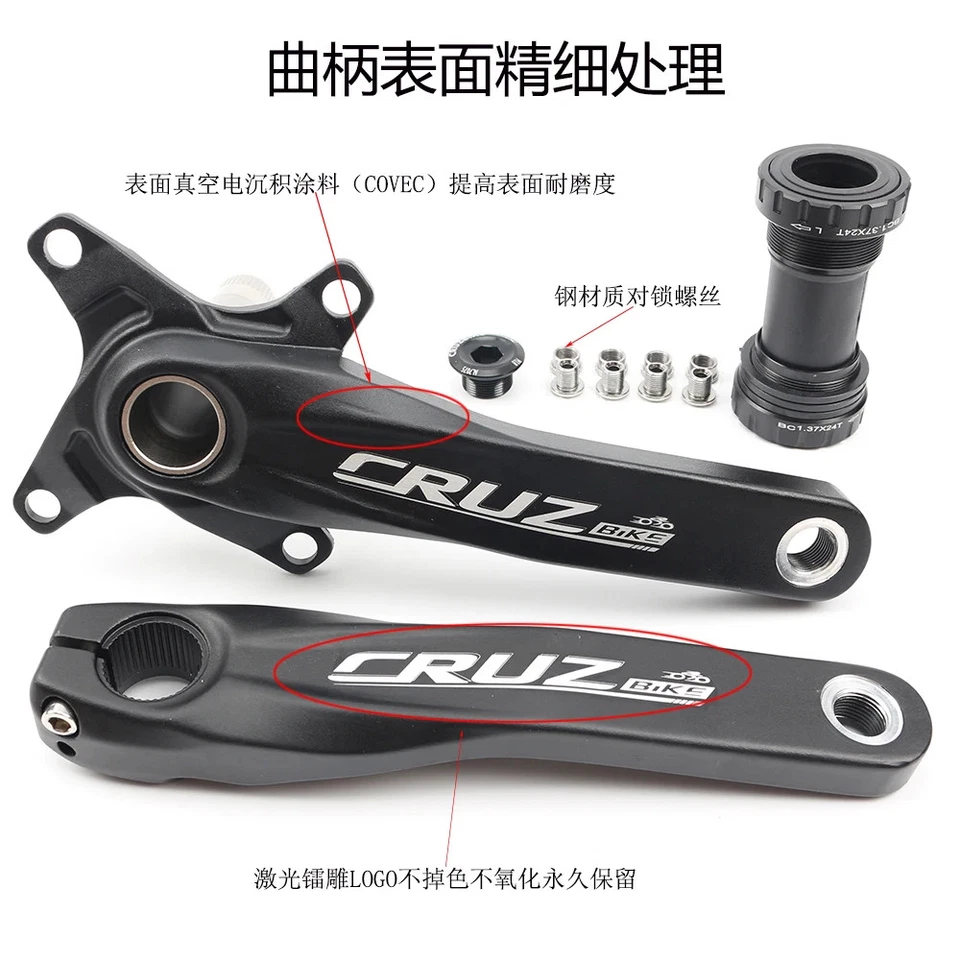 Juego de bielas de bicicleta 104BCD MTB 170mm175mm 32T 34T 36T 38T plato Foto 4 de 4