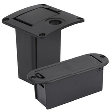 PU Leather Electric Guitar Bass Pickup 9V Battery Cover Holder Case Bag