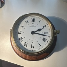 Wempe Messing Quarz Glasenuhr; Schiffsuhr; Chronometerwerke Hamburg.