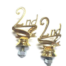 2nd Place Trophy Parts Pieces Vintage 1990s Gold Colored Lot of 2