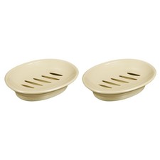 2Pcs Portasapone 15.5x11cm Rimovibile con Scolapiatti (Kaki) per Bagno