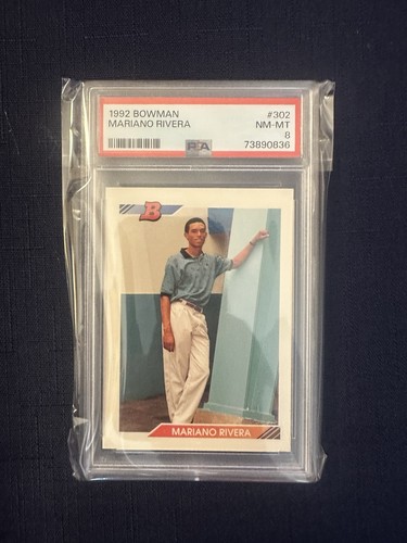 1992 Bowman #302 – Mariano Rivera RC – New York Yankees – Rookie Card – PSA 8