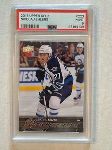 Nikolaj Ehlers 2015-16 Upper Deck Young Guns #223 PSA 9 MINT RC Rookie T509
